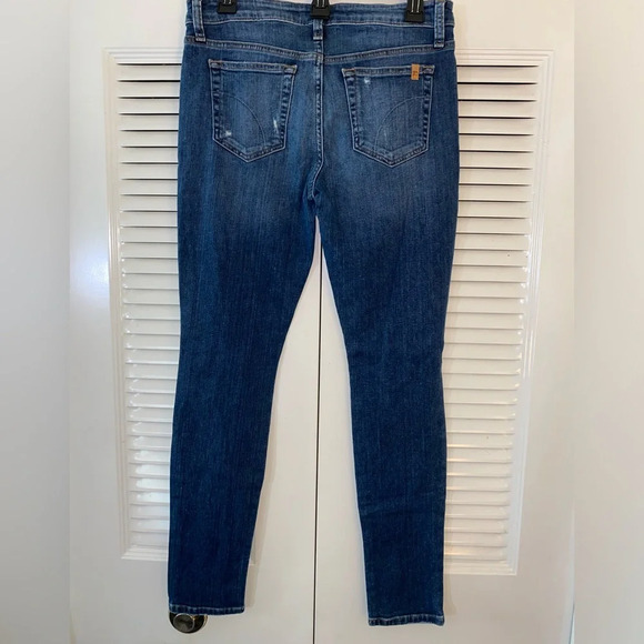 Joe's Jeans Skinny Ankle Distressed Dark Wash Denim - Picture 3 of 7